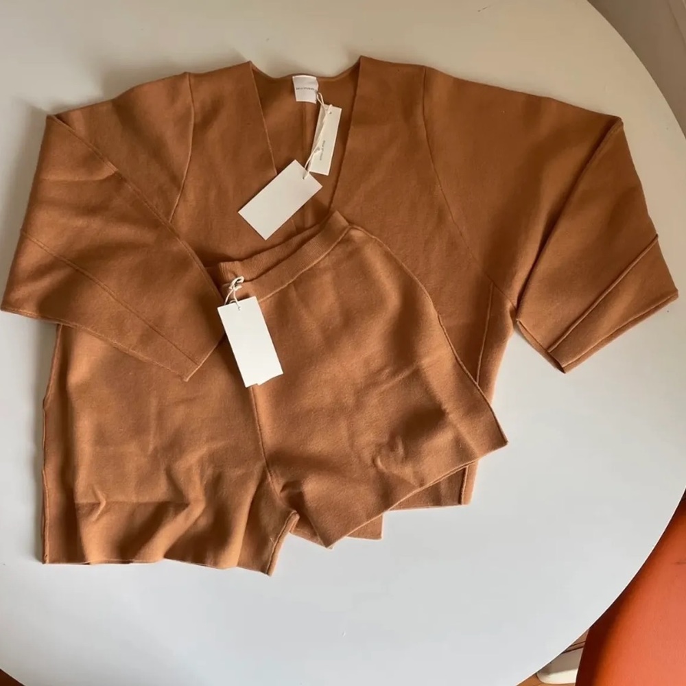 Deiji studio wrap set top and short new with tags clay